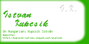 istvan kupcsik business card